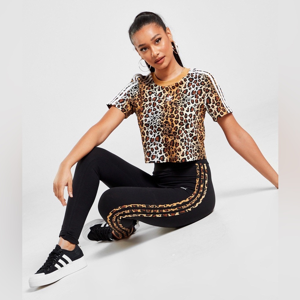 Adidas Originals Leopard Luxe Animal Print Leggings Women Size Small